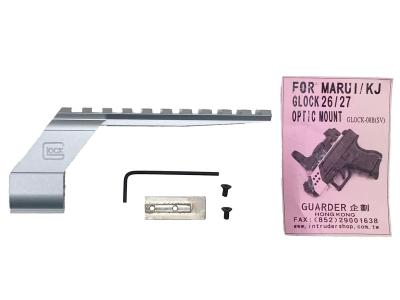 [Guarder] マルイ_KJ グロック26_27用 OPTIC MOUNT マウント Bタイプ GLOCK刻印入り シルバー (中古)サブ画像へ5