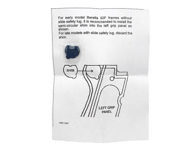 [HOGUE] BERETTA 92F ラバーグリップ・フィンガーグルーブ OD グリーン 92001 (中古)サブ画像へ3