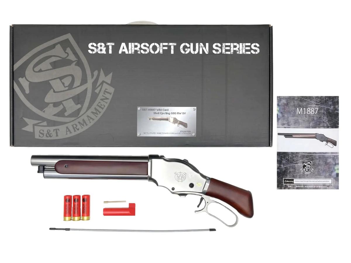 [S&T] ウィンチェスター M1887 ワイルドカード リアルウッド Silver 排莢式ガスショットガン (新品)