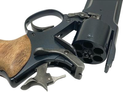 [マルシン] エンフィールド No.2 ギャンブラーカスタム　ブルバレル/ノンフルートシリンダー　キャロムブルー塗装　黒柿グリップ (中古)サブ画像へ6