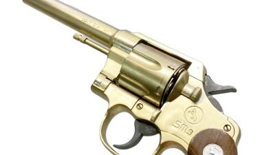 [ハドソン] コルト M1917 Cal.45 スムース木製グリップ SMG 金属モデルガン 再塗装品 ガンケース付 (中古)サブ画像へ5