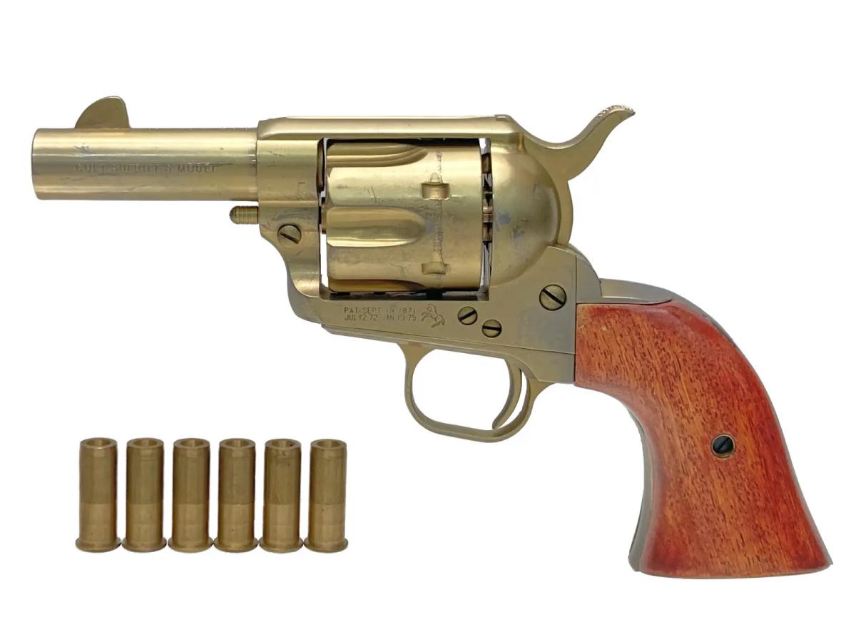 [マルシン] コルト SAA シングルアクション・ウエスタンリボルバー シェリフズモデル 3インチ 再塗装/シリンダー内Fピン1箇所折れ (訳あり)