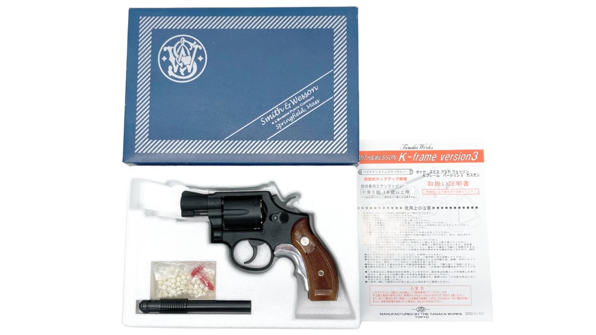 [タナカ] S&W M10 ミリタリー&ポリス 2インチ HW ver.3 グリップアダプター付 ガスガン (中古)