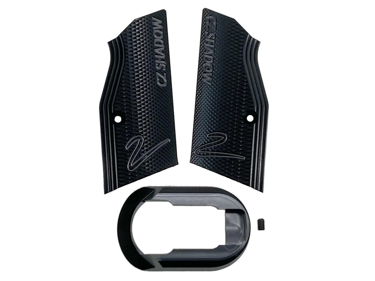 [Carbon8] CZ SHADOW 2 対応 ショート グリップパネル & マグウェル セット ブラック (中古)
