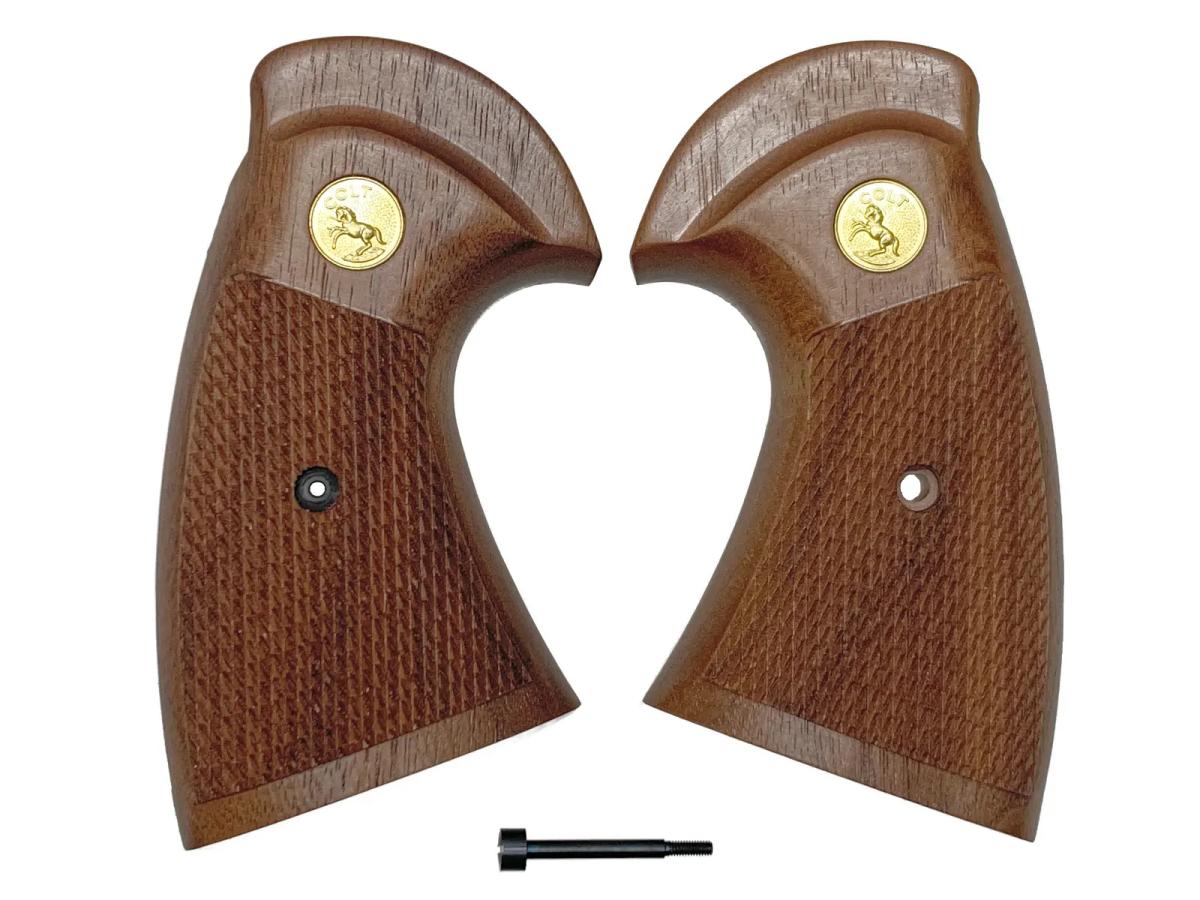 [タナカ] +Weight グリップシリーズ オーバーサイズ アメリカンウォールナット チェッカーグリップ パイソン用 (中古)