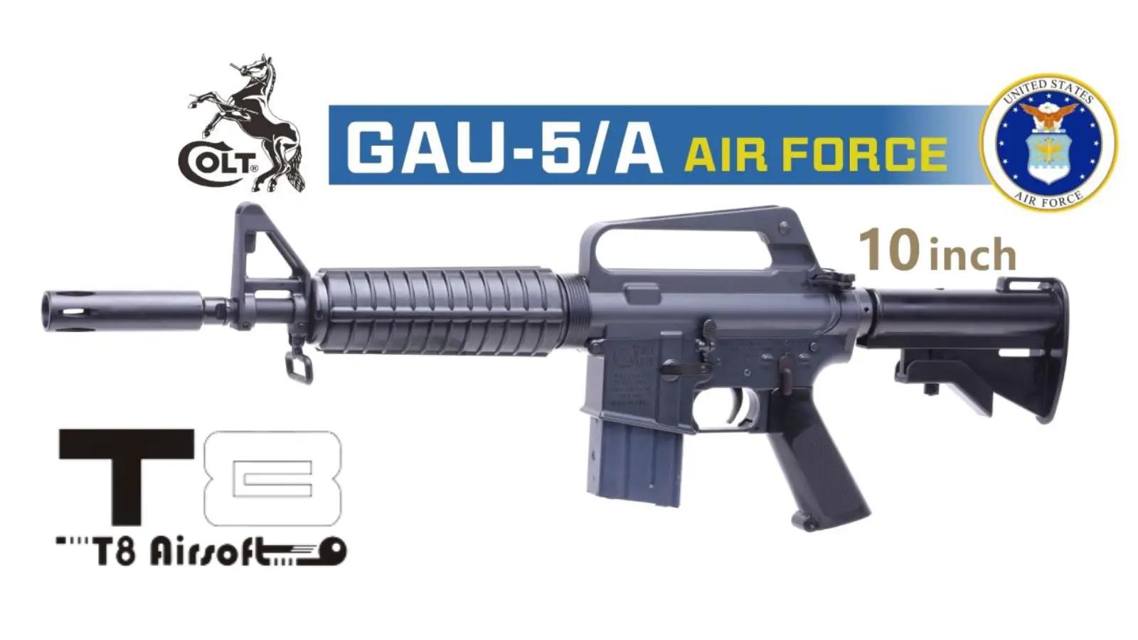 [T8 airsoft] COLT GAU-5/A AIR FORCE 10inch ガスブローバック COLT正規ライセンス (新品取寄)