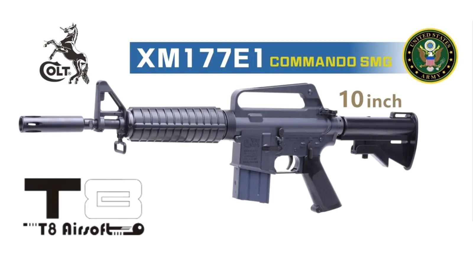 [T8 airsoft] COLT XM177E1 COMMANDO SMG 10inch ガスブローバック COLT正規ライセンス (新品取寄)