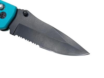 [FLISSA] アウトドアナイフ 折りたたみナイフ フォールディングナイフ 水色 (中古)サブ画像へ3