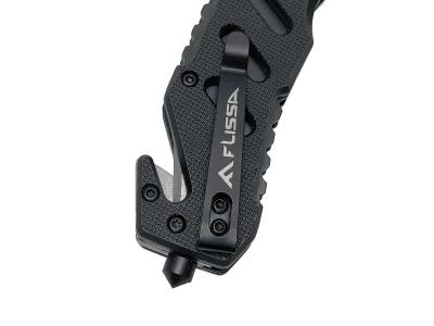 [FLISSA] アウトドアナイフ 折りたたみナイフ フォールディングナイフ ブラック (中古)サブ画像へ4