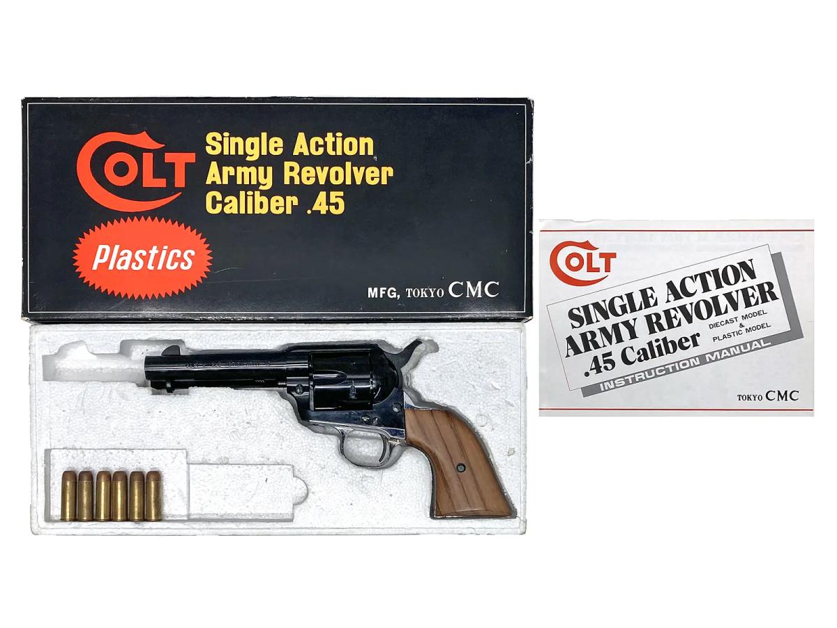 [東京CMC] COLT SAA シビリアン ABS 発火モデルガン ツートンカスタム 木製グリップ装備 フレームクラック (訳あり)