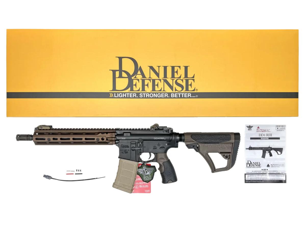 [BOLT] DD4 RIII B.R.S.S DANIEL DEFENCE正式ライセンス リコイルショック電動ガン FDE (新品)