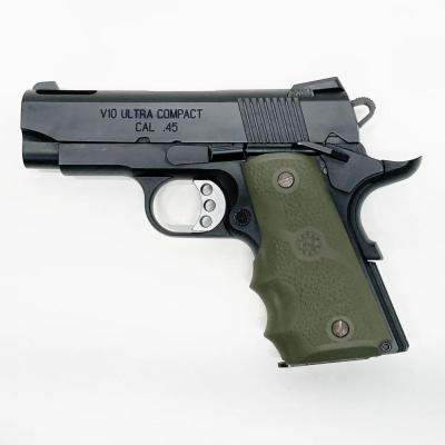 [東京マルイ] V10 ウルトラコンパクト ブラック ガスブローバック オリーブグリップ変更 (中古)サブ画像へ1