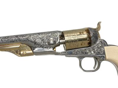 [マルシン/フランクリンミント] コルト M1861 Navy カスター将軍のリボルバー 装飾銃 木箱/額付き (中古)サブ画像へ3