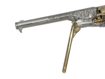 [マルシン/フランクリンミント] コルト M1861 Navy カスター将軍のリボルバー 装飾銃 木箱/額付き (中古)サブ画像へ7