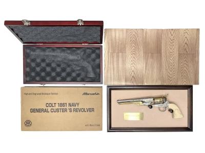 [マルシン/フランクリンミント] コルト M1861 Navy カスター将軍のリボルバー 装飾銃 木箱/額付き (中古)サブ画像へ9