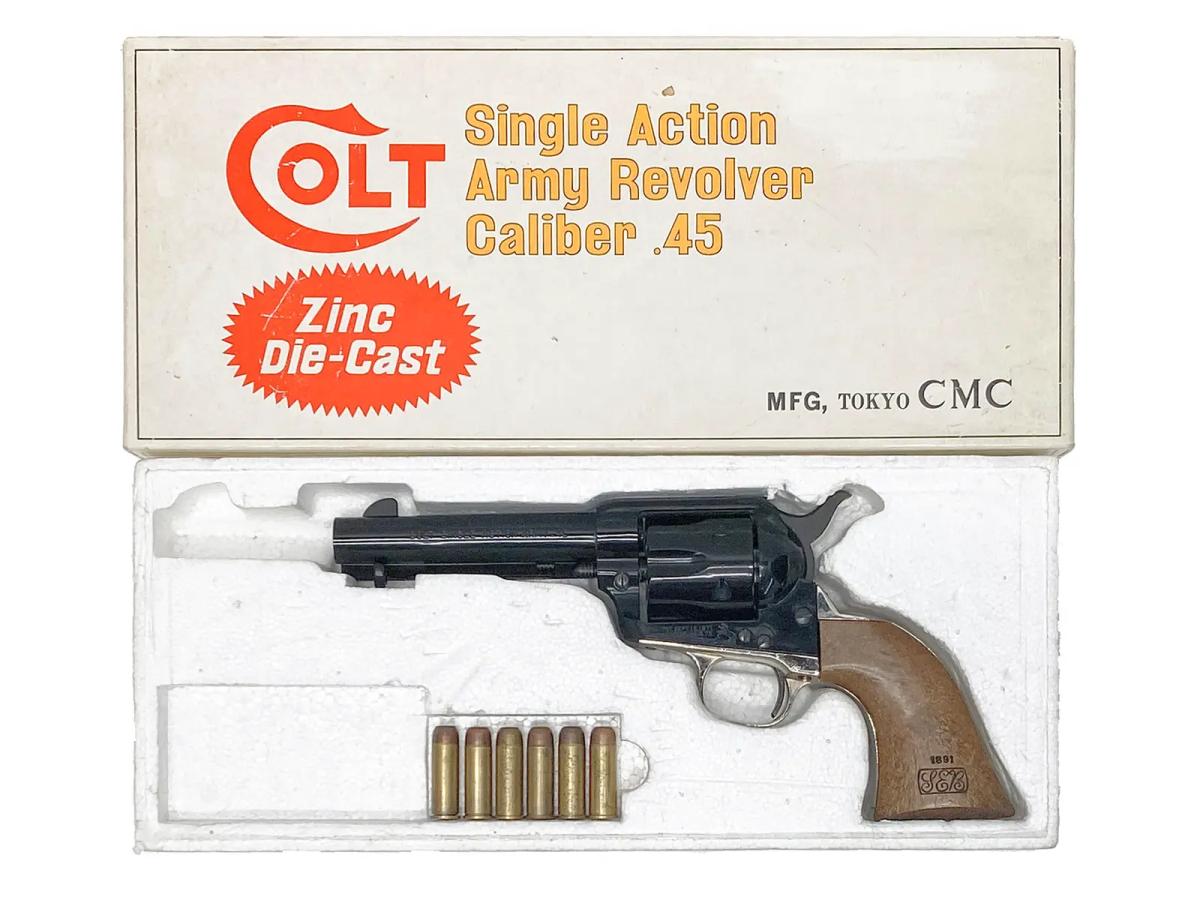 [東京CMC] COLT SAA シビリアン ABS 発火モデルガン ツートンカスタム 刻印入り木製グリップ装備 フレームクラック (訳あり)