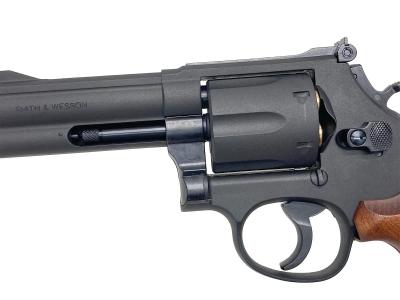 [マルシン] S&W M586 ブラックHW ハーフチェッカー木製グリップ仕様 Xカートリッジ 6mmBB ガスリボルバー (中古)サブ画像へ3