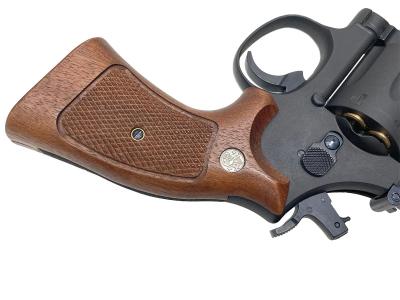 [マルシン] S&W M586 ブラックHW ハーフチェッカー木製グリップ仕様 Xカートリッジ 6mmBB ガスリボルバー (中古)サブ画像へ5