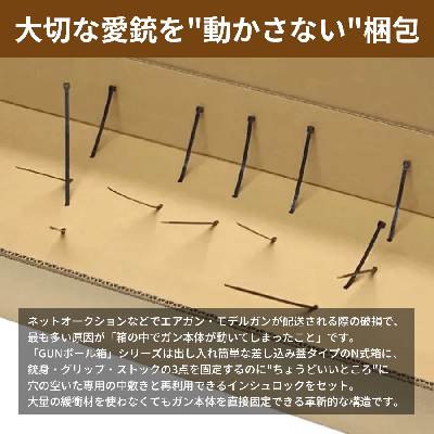 [ミリタリーグッズ.com] 梱包用 ダンボール GUNボール箱 R ライフルサイズ (新品)サブ画像へ3