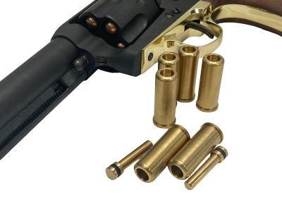 [ハドソン] コルト SAA ピースメーカー 5-1/2インチ アーティラリー US刻印 HW 発火モデルガン木製グリップ/金色バックストラップ カスタム (中古)サブ画像へ2