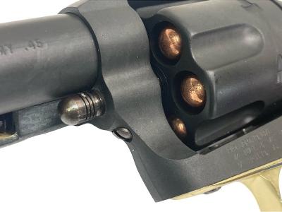 [ハドソン] コルト SAA ピースメーカー 5-1/2インチ アーティラリー US刻印 HW 発火モデルガン木製グリップ/金色バックストラップ カスタム (中古)サブ画像へ4