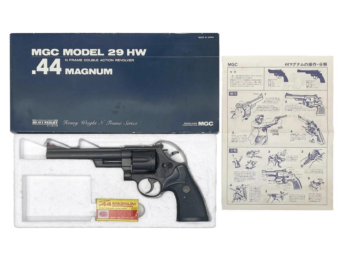 [MGC] S&W M29 .44マグナム 6.5インチ HW パックマイヤーグリップ装備 発火モデルガン (中古)