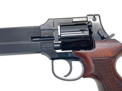 [マルシン] マテバ 6インチ WディープブラックABS チェッカー入り木製グリップ仕様 6mmBB ガスガン (中古)サブ画像へ3