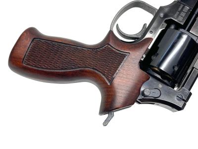 [マルシン] マテバ 6インチ WディープブラックABS チェッカー入り木製グリップ仕様 6mmBB ガスガン (中古)サブ画像へ5