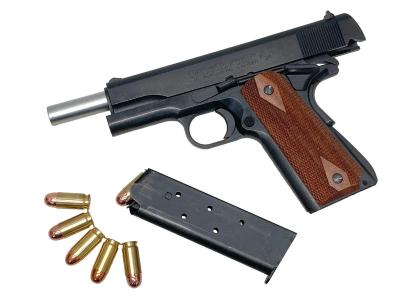 [MGC] コルトガバメント MK IV シリーズ70 スーパーリアルHW/SRH ダミーカート式モデルガン グリップカスタム (中古)サブ画像へ6