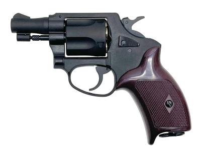 [マルシン] ポリスリボルバー 2インチ 51ミリ銃身 Xカートリッジ 【プラグリップ仕様】 ブラックHW (新品)サブ画像へ1