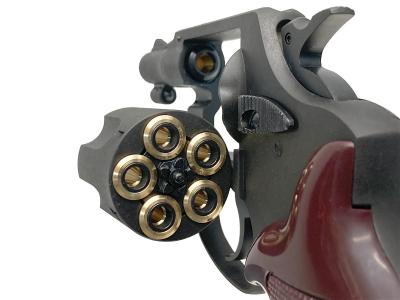 [マルシン] ポリスリボルバー 2インチ 51ミリ銃身 Xカートリッジ 【プラグリップ仕様】 ブラックHW (新品)サブ画像へ6