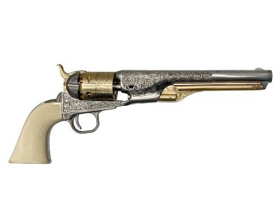 [マルシン/フランクリンミント] コルト M1861 Navy カスター将軍のリボルバー 樹脂製 装飾銃 額付き (中古)サブ画像へ2