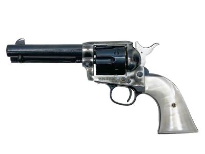 [マルシン] コルト SAA 1st Gen.シビリアン ガスガン パールプラグリップ仕様 マットブラックABS 塗装&ブルーイングカスタム (中古)サブ画像へ1