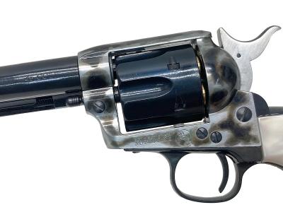 [マルシン] コルト SAA 1st Gen.シビリアン ガスガン パールプラグリップ仕様 マットブラックABS 塗装&ブルーイングカスタム (中古)サブ画像へ3