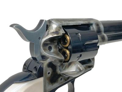 [マルシン] コルト SAA 1st Gen.シビリアン ガスガン パールプラグリップ仕様 マットブラックABS 塗装&ブルーイングカスタム (中古)サブ画像へ6