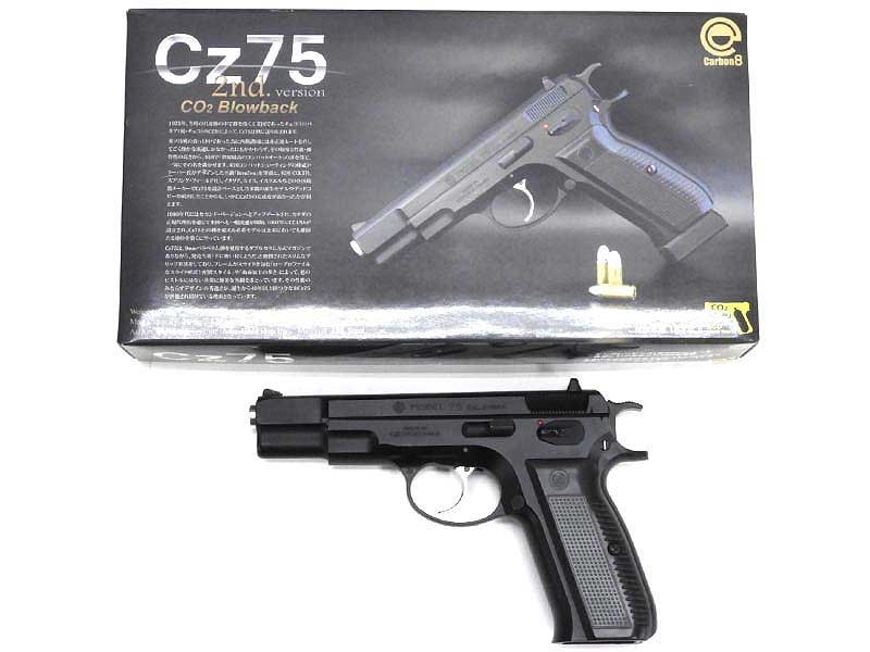[Carbon8] Cz75 2nd.バージョン BK/ABS - CO2 ブローバック フロントサイトカスタム マガジン欠品 (中古)