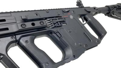 [KRYTAC] KRISS VECTOR BK SMG 電子トリガー＆MOSFET KTAEG-VSMGF-BK05 電動ガン レイルハンドガードカスタム ガンケース付 (中古)サブ画像へ6