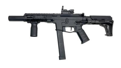 [HTGベーシック] スマートPCC TypeA 電子トリガー搭載 電動ガン ガンケース付 BK ダットサイト付 (中古)サブ画像へ1