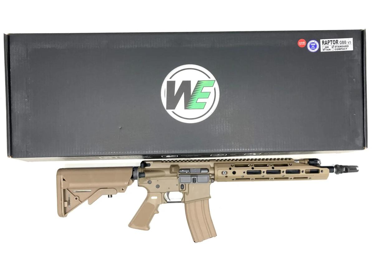 [WE] RARS M4 R5 V3 TANカラー GBB ガスブローバックガン (新品)