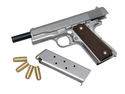 [マルシン] コルトガバメント M1911A1 シルバーABS (中古)サブ画像へ6