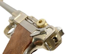 [マルシン] ルガー P08 6インチ Marine 木製グリップ 金属モデルガン ハンマー若干難あり (訳あり)サブ画像へ5
