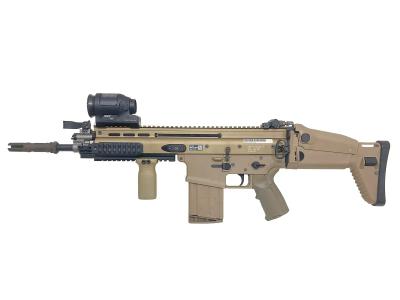 [WE] FN HARSTAL SCAR-H オープンボルト ガスブローバック TAN グリップカスタム (中古)サブ画像へ1