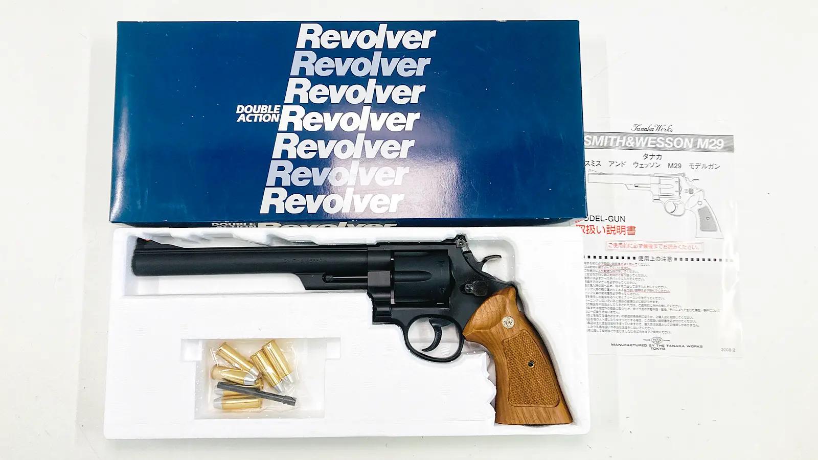 [タナカ] S&W M29 カウンターボアード 8-3/8インチ トラヴィス HW 発火モデルガン AW木製グリップカスタム (未発火)