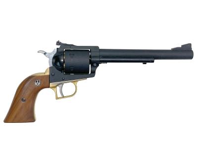 [マルシン] スーパーブラックホーク プレミアムゴールド 木製グリップ仕様 7.5インチ ガス吹き出し 可動部OK (ジャンク)サブ画像へ2