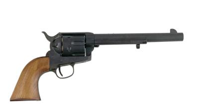[ハドソン] コルト SAA ピースメーカー 7-1/2インチ キャバルリー 発火モデルガン HW 木製グリップ仕様 刻印墨入れあり (中古)サブ画像へ1
