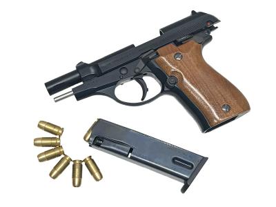 [マルシン] NEW ベレッタM84 ABS モデルガン 木製グリップカスタム (中古)サブ画像へ7