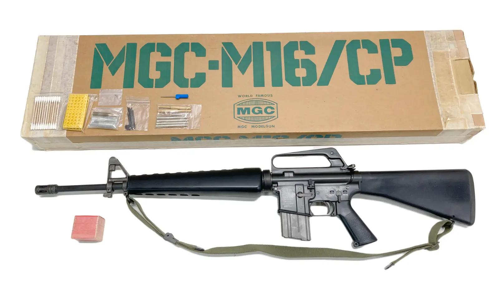 [MGC] M16/CP 発火モデルガン スリング付 刻印墨入れあり (中古)