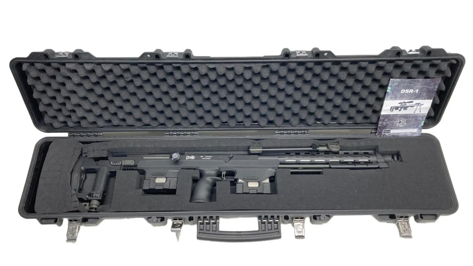 [S&T] DSR-1 ボルトアクション エアコッキングライフル BK ハードガンケース付 バイポッド収納保持難あり (中古)