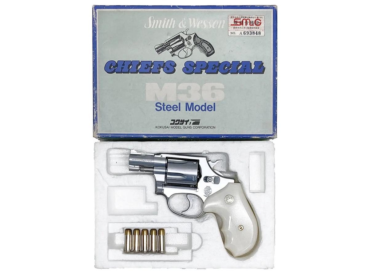 [コクサイ] S&W M60 2インチ 発火モデルガン 別箱入　グリップカスタム (中古)