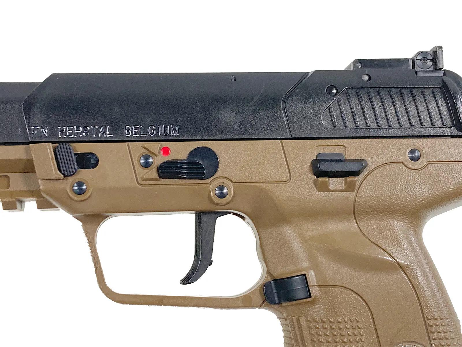 マルシン] FN 5-7 CO2ブローバック 6mm FDE 真鍮ピストン仕様 刻印墨